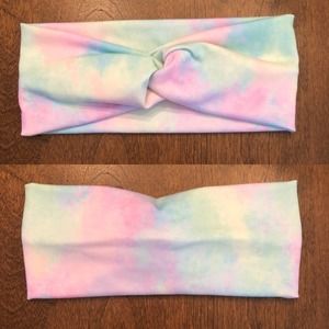 Pastel Tie Dye Faux Knot/Turban Style Headband